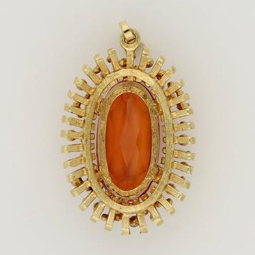 Pendentif - 14 carats Or jaune Saphir