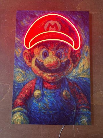 LEDMansion - SUPERMARIO STARRY GAMES & POWER UP V.1- 30x45, Nieuw