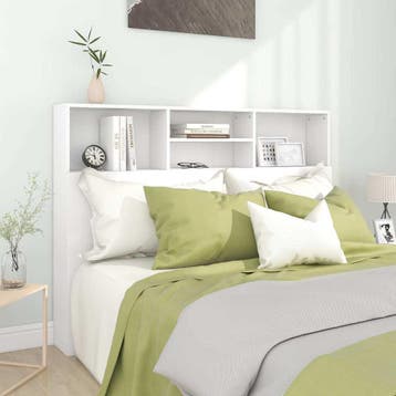 Hoofdbordkast wit 140cm | Retour deal, sla je slag!, Huis en Inrichting, Slaapkamer | Bedden, Verzenden, Wit, Tweepersoons, 140 cm