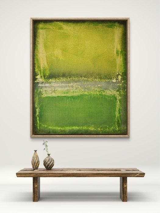 Ricardo Antonio Roselló Saus - Neon moss - XL, Antiek en Kunst, Kunst | Schilderijen | Modern