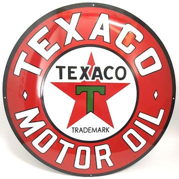 Texaco motor oil groot emaille, Verzenden