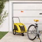 vidaXL Hondenfietstrailer oxford stof en ijzer geel, Verzenden