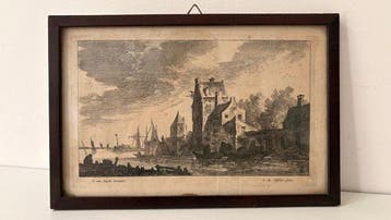 Johannes de Visscher (1633-1692) - Hollandse stad aan de