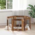 vidaXL Hondenhek met standaarden 6 pcs Oud hout 60 x 60 cm, Verzenden