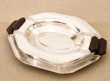 Orfèvrerie E.T - Plat (2) - Art Déco - Plaqué(e) argent -, Antiquités & Art