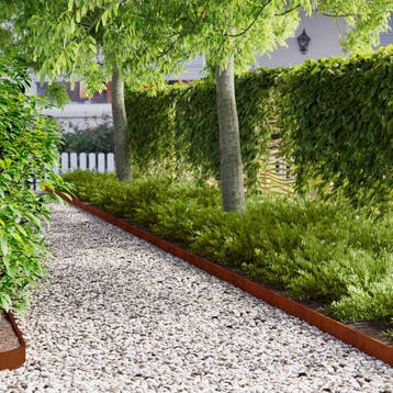 vidaXL Gazonrand 50 st 103 x 10 cm Staal Roestkleurig, Verzenden, Nieuw