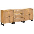 vidaXL Dressoir 3 pcs Bruin 180 x 33 x 75 cm Massief Mango, Huis en Inrichting, Kasten | Overige, Verzenden, Nieuw