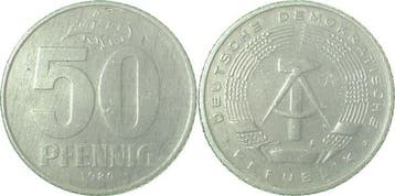 50 Pfennig Ddr 1980a, Verzenden, België