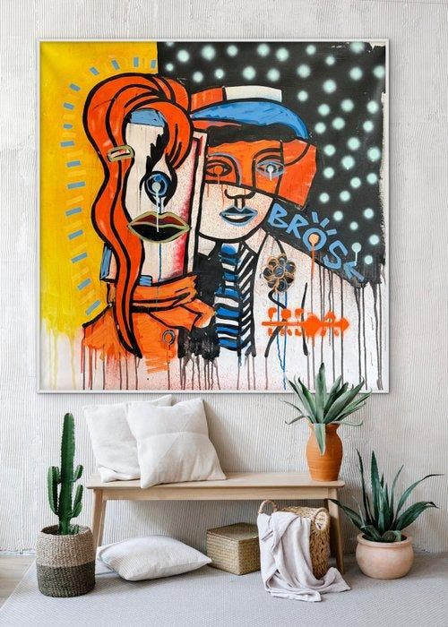 Freda People - Super Rare Lichtenstein XL, Antiek en Kunst, Kunst | Schilderijen | Modern