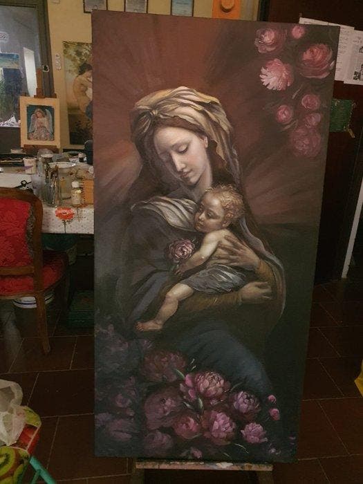 Galli Loretta (XXI) - Madonna della Tenerezza, Antiek en Kunst, Kunst | Schilderijen | Klassiek