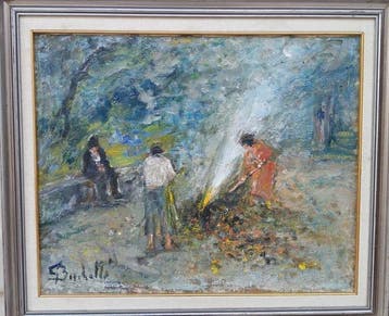 Gaetano Bocchetti (1888-1990) - Contadini nei campi