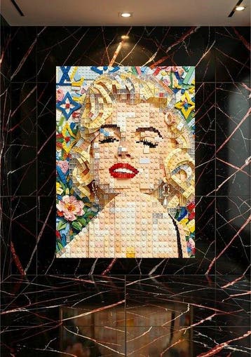 Jacob Hitt - does Marilyn Lego Full Color w/COA XXL, Nieuw