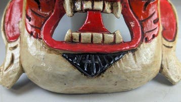 handgemaakt houten Mahakala masker (Zonder minimumprijs)