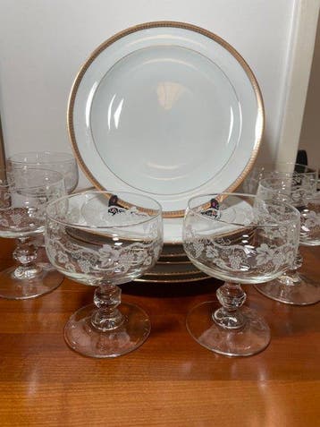 Georges Boyer Limoges - Assiette à dîner (12) - Porcelaine