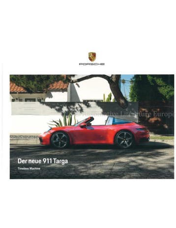 2021 PORSCHE 911 TARGA HARDCOVER BROCHURE DUITS