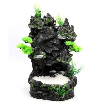 Rots met planten en zandwaterval OS-312 - aquarium decoratie, Ophalen of Verzenden, Nieuw