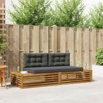 vidaXL Buiten bank set Natuurlijk en Antraciet 203,5 x 83 x, Verzenden, Nieuw