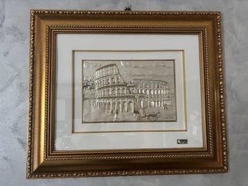 Wanddecoratie - argent art - Bas-relief op blad 925 zilver, Antiek en Kunst