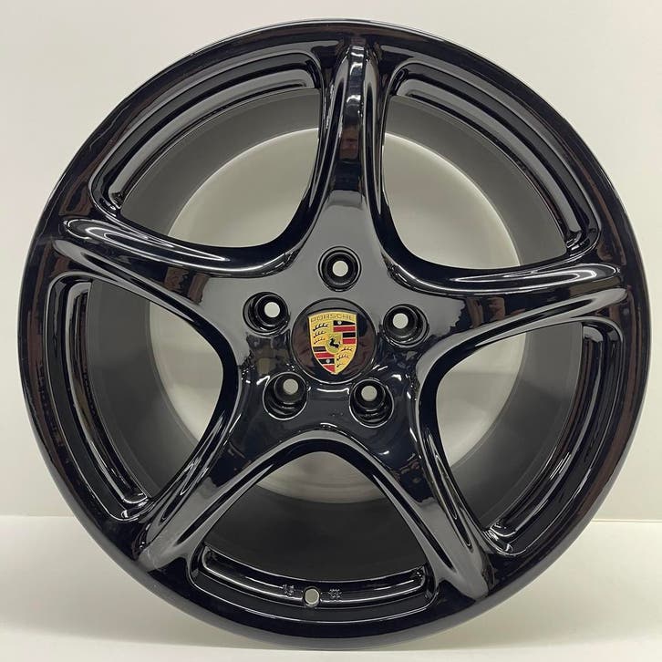 Porsche 997 2/4  19inch Classic Uni zwart met banden (8mm), Autos : Pièces & Accessoires, Pneus & Jantes