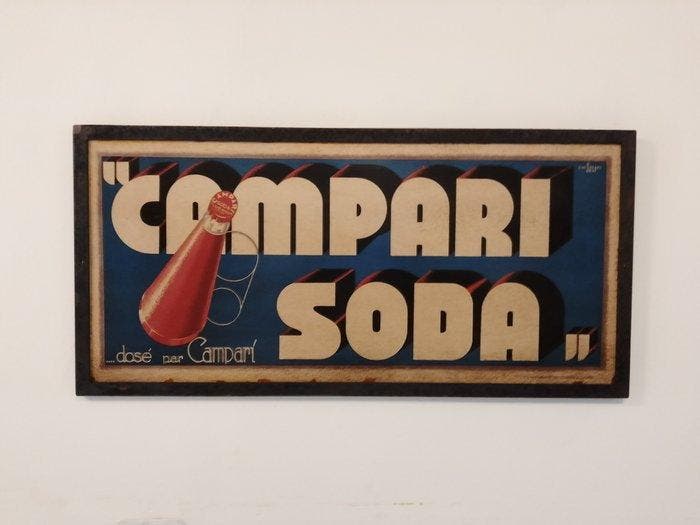 Chiozzani - Reclamebord - 1935 - IJzer, Antiek en Kunst, Curiosa en Brocante