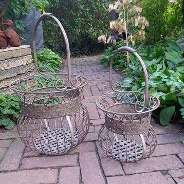 2 Decoratieve Bloemen- of Planten manden - Panier (2) -