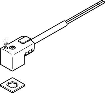 Festo Prise Mâle Avec Câble 2.5m - 547268, Bricolage & Construction, Verzenden