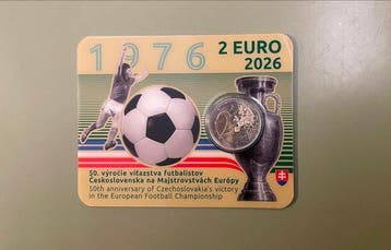 Slowakije. 2 Euro 2026 European Champions 1976 + Trencin