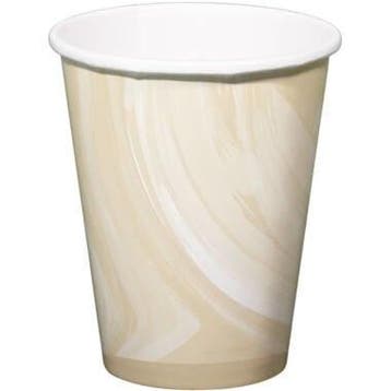Beige Bekers Marmer 250ml 6st, Verzenden, Nieuw