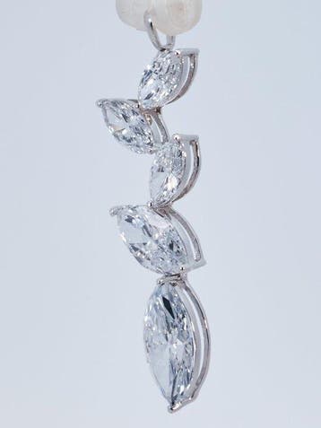 Zonder minimumprijs - Hanger - 14 karaat Witgoud - 2.03ct.