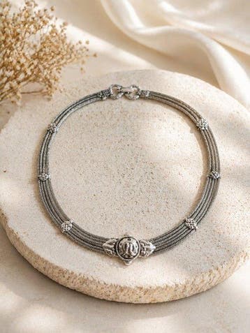 Halsketting Zilver - Vintage 1950–1970, Handtassen en Accessoires, Nieuw