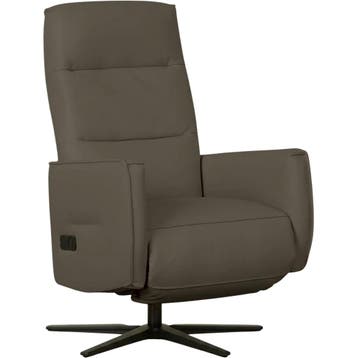 Leren handmatige relaxfauteuil Pride - Toledo Smog (grijs), Huis en Inrichting, Nieuw, Ophalen of Verzenden, Modern, 50 tot 75 cm