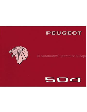 1976 PEUGEOT 504 INSTRUCTIEBOEKJE, Ophalen of Verzenden