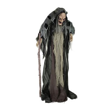 Halloween Decoratie Heks Nahema Met Licht Geluid En Beweging, Nieuw