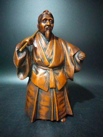 Beeldje - Prachtige Zware Bronzen Takasago Okimono Set: J