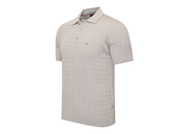 Veiling - Cappuccino Italia Caorle Cable Knit Polo Grijs - X, Vêtements | Hommes, T-shirts