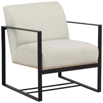 De Rebellenclub Salo Fauteuil - Beige, Huis en Inrichting, Fauteuils, Japandi, Verzenden, 75 tot 100 cm, Zo goed als nieuw