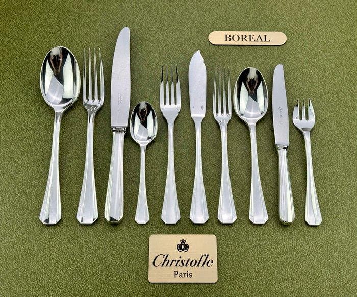 Christofle - Tafelservies voor 12 (126) - Boreal -, Antiek en Kunst, Antiek | Meubels | Tafels