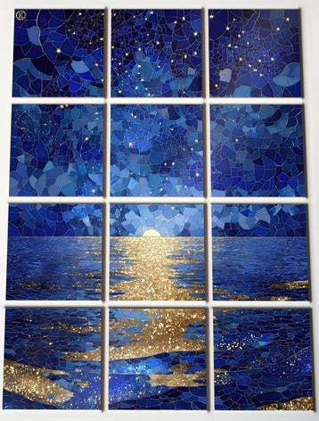 Kleury.art - [XL Ceramic Tiles Composition] Nocturne of the