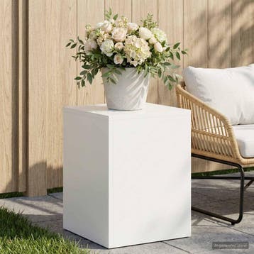 vidaXL Plantenstand Wit 30 x 30 x 40 cm Staal, Verzenden, Nieuw
