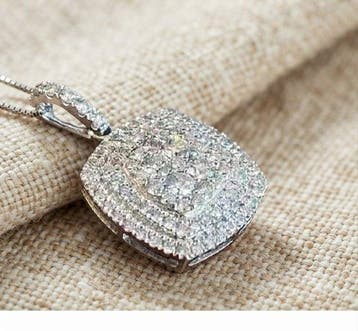 Zonder minimumprijs - Ketting met hanger Zilver - 2.00ct.