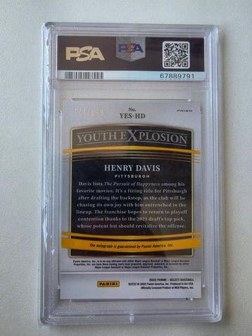 Panini Select Henry Davis Carte dédicacée, Carte sérialisée