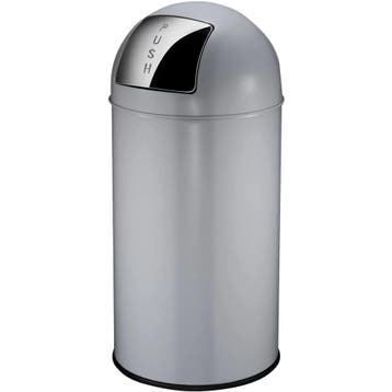 Afvalbak | Grijs | 40L | Duwdeksel | Ø350x740(h)mm EKO, Verzenden