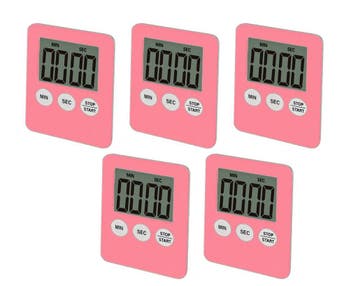 Set van 5 digitale timers, alarmklokken, roze, Doe-het-zelf en Bouw, Verzenden, Nieuw