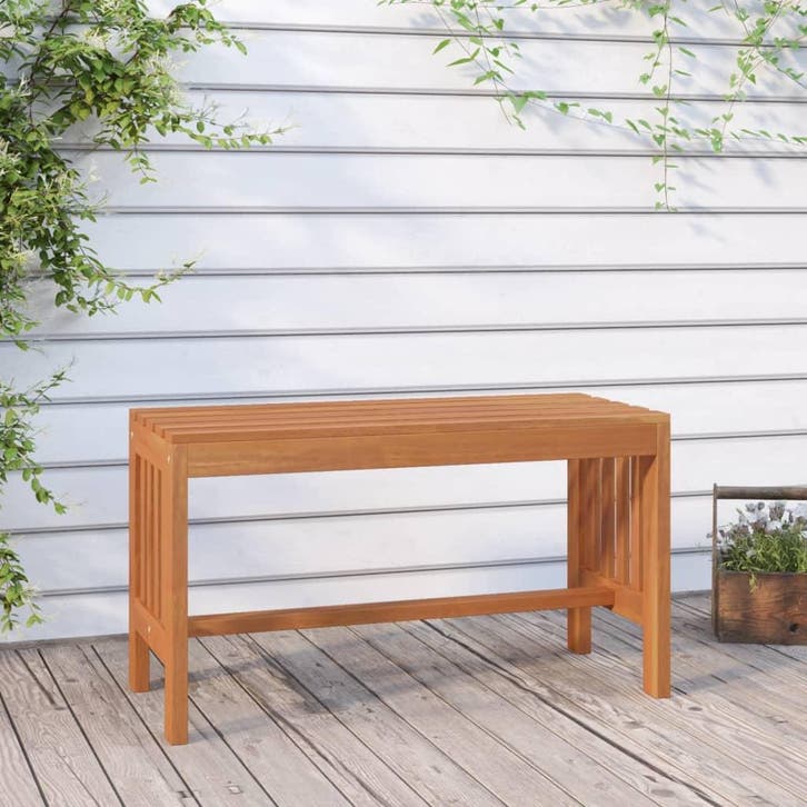 vidaXL Tuinbank 80 cm massief eucalyptushout, Jardin & Terrasse, Ensembles de jardin, Envoi