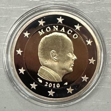 Monaco. 2 Euro 2010 Albert II Proof (Zonder minimumprijs)