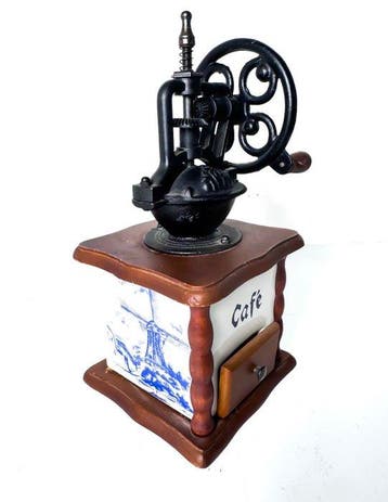 Koffiemolen - Keramiek, Hout, IJzer