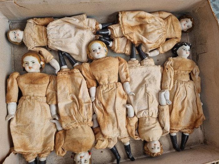 Unknown Manufacturer - Pop Original presentation box with 7, Antiek en Kunst, Antiek | Speelgoed