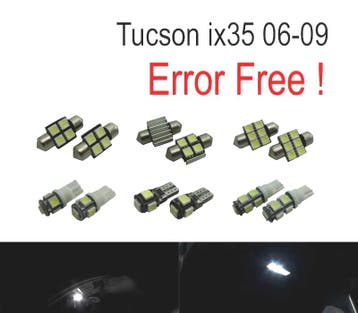 Kit 9 Ampoules Led Intérieur Pour Hyundai Turcson Ix35 06-09, Verzenden