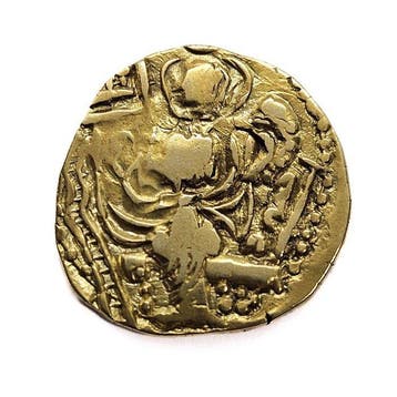 India, Kidarites. AV Stater / Dinara 5th Century Kidara