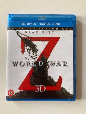 WORLD WAR Z (3D + 2D) (EXTENDED ACTION CUT) (BLURAY), Gebruikt